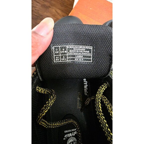 NWOT Dr. Martens Woodard Grizzle Unisex Black Chunky Leather Boots Size M8/W9 - Picture 8 of 8